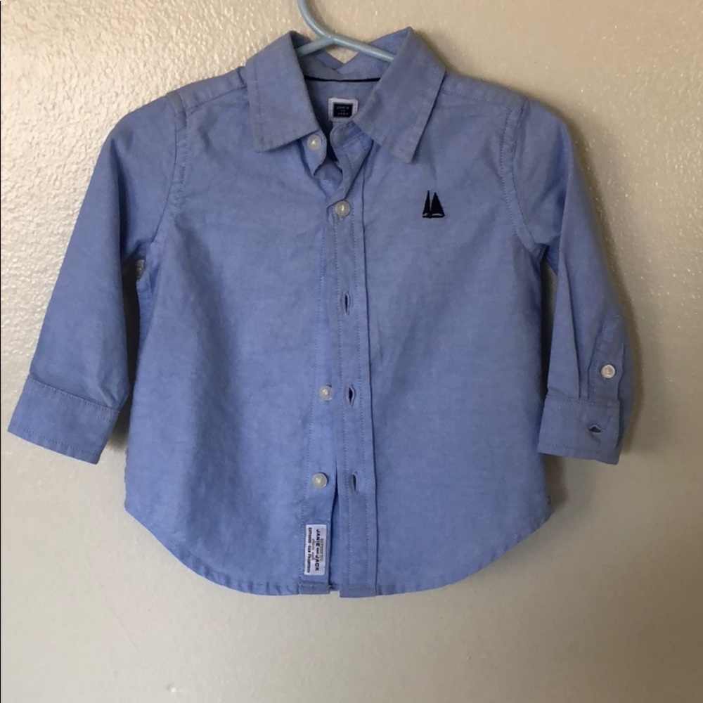 Blue button up shirt